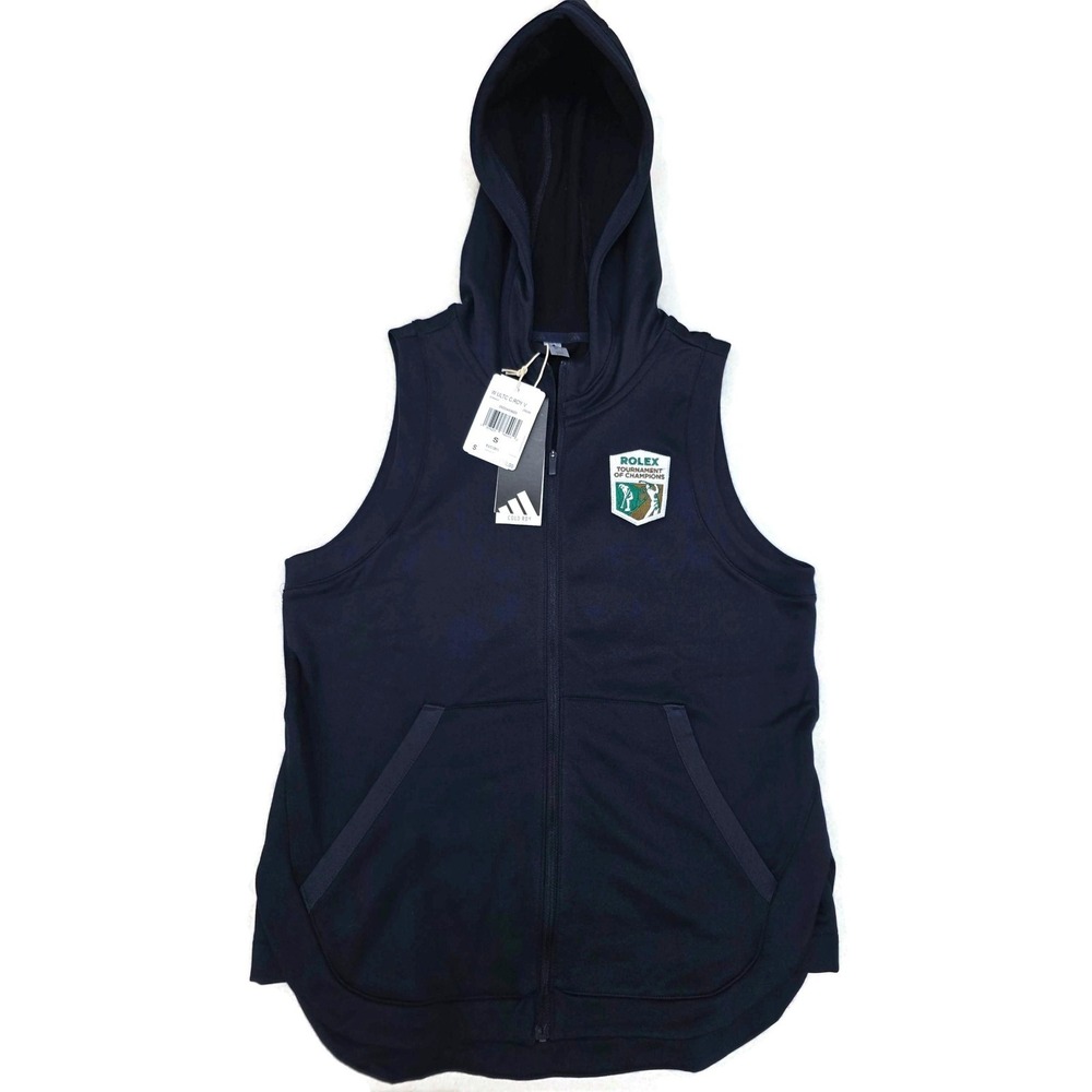 Adidas Jacket Womens Small Blue‎ COLD.RDY Hooded Full Zip Rolex Golf JX9296